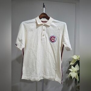 Vintage Moonlight Graham Field 39  Testco Men's Cream Polo Shirt with Logo Sz.S
